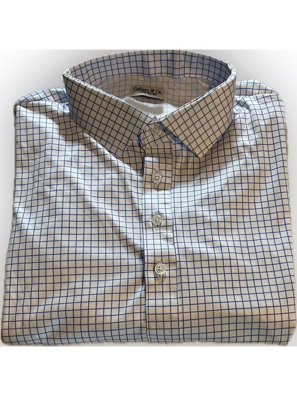 Collars & Co Polo Shirt Mens Large Preppy Stretch Golf NWOT